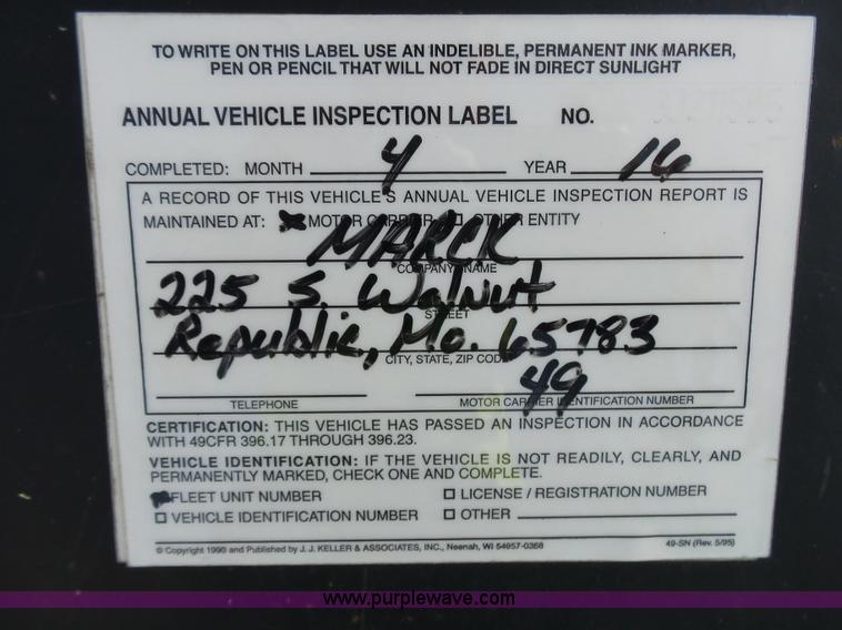 image for item K1168 2006 Clement R0T2AT2240W container trailer