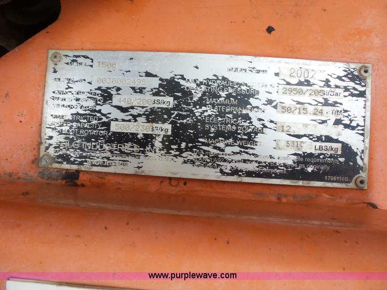 image for item K1618 2007 JLG T500J twoable boom lift