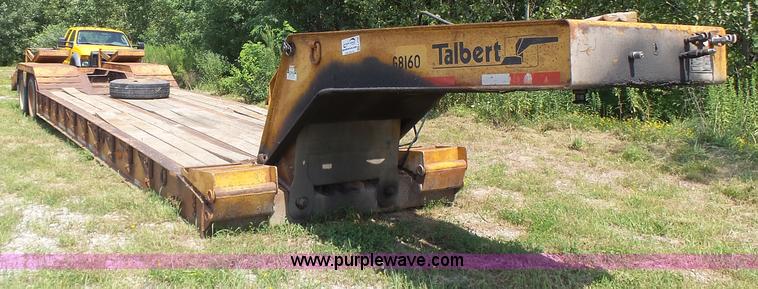 image for item K5736 1996 Talbert TDW755HRG1-T1 lowboy equipment trailer