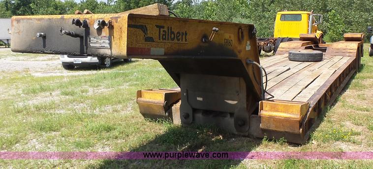 image for item K5736 1996 Talbert TDW755HRG1-T1 lowboy equipment trailer