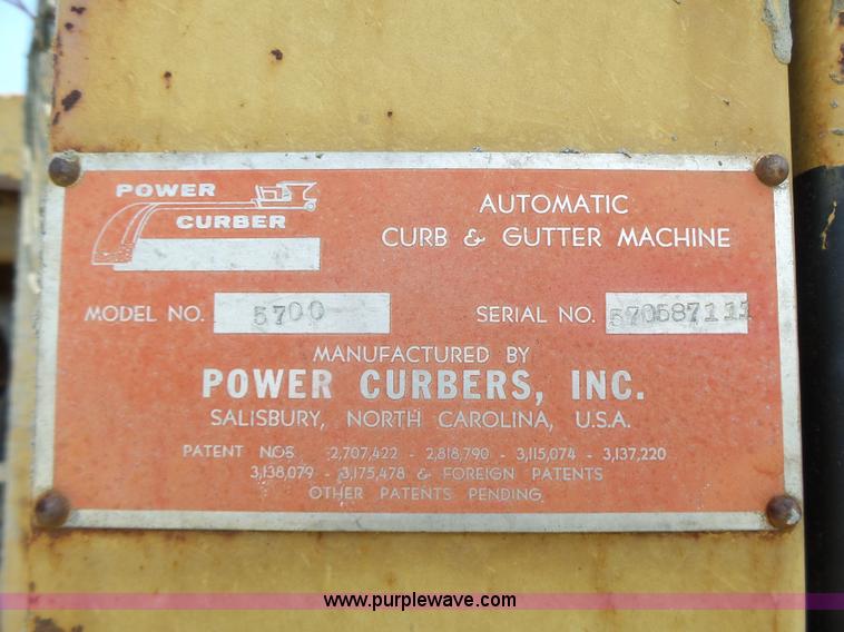 image for item L6248 1987 Power Curber 5700 curb machine