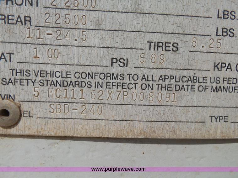 image for item K7009 2007 CPS SBD-240 bottom dump trailer