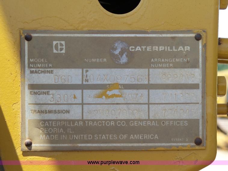 image for item K7031 1984 Caterpillar D6D dozer/tack rig