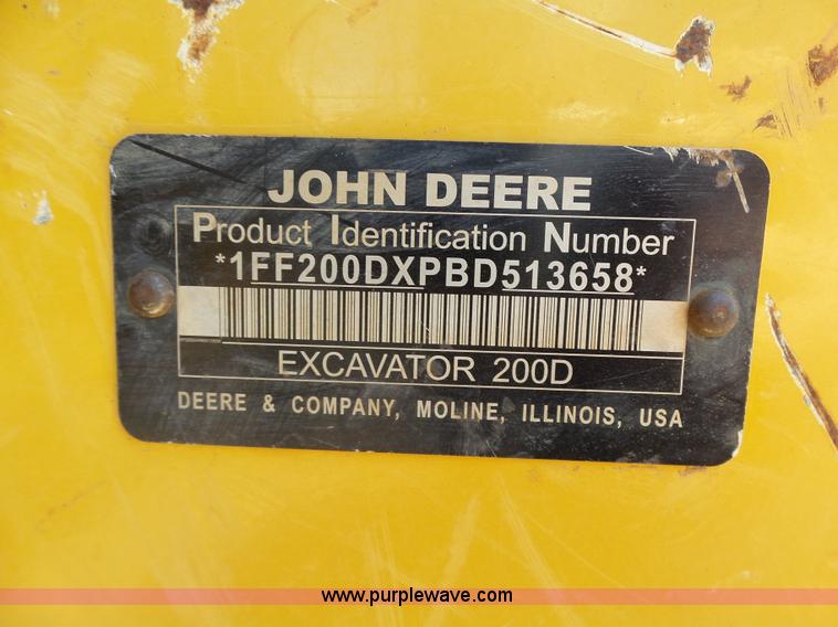 image for item K7034 2012 John Deere 200D LC excavator