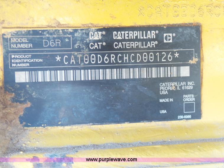 image for item K7040 2006 Caterpillar D6R Series III dozer