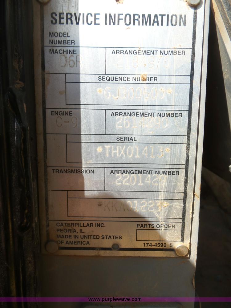 image for item K7042 2006 Caterpillar D6R XL Series III dozer