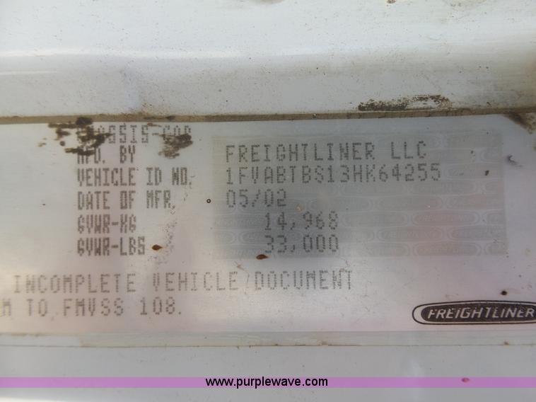 image for item K7044 2003 Freightliner FL70 service truck