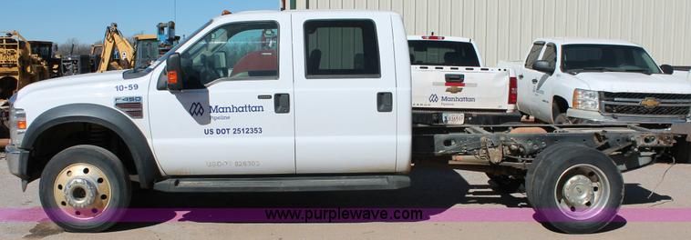 image for item K7051 2008 Ford F450 Super Duty XLT Crew Cab truck cab and chassis