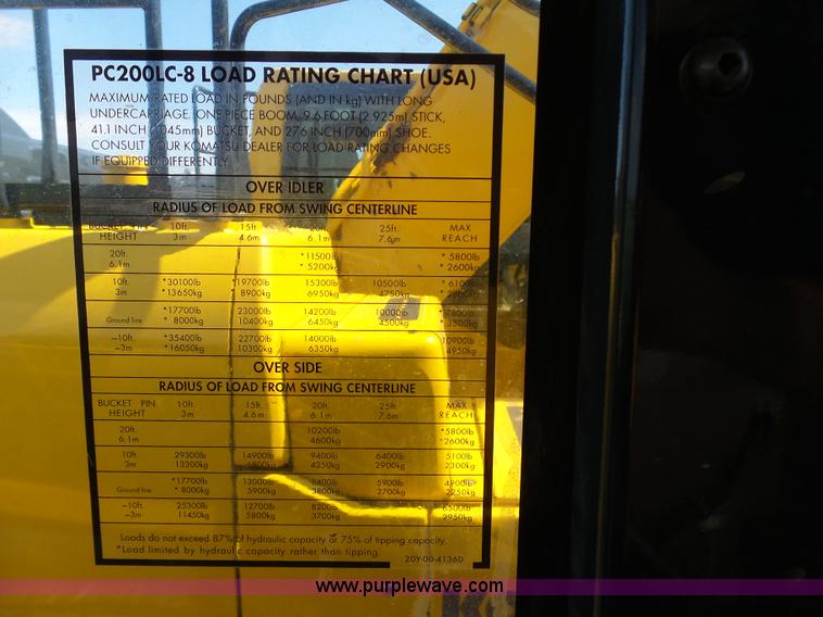 image for item K8754 2012 Komatsu PC200LC-8 excavator