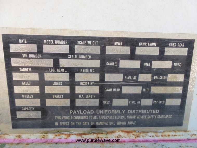 image for item L4751 1998 Schaller 6420 bottom dump trailer