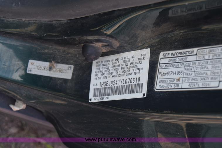 image for item K2789 2000 Honda Civic