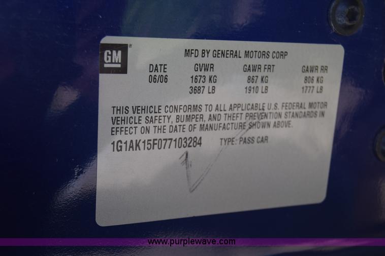 image for item K2814 2007 Chevrolet Cobalt