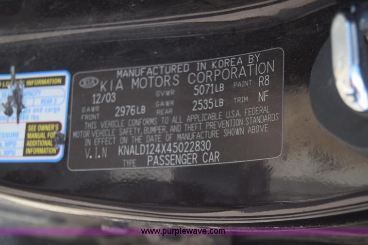 image for item K2834 2004 Kia Amanti