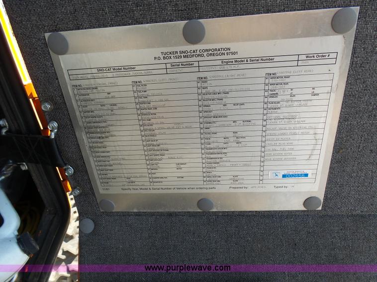 image for item AL9143 2004 Tucker Terra 2000D1-26-5 Sno-Cat trail groomer