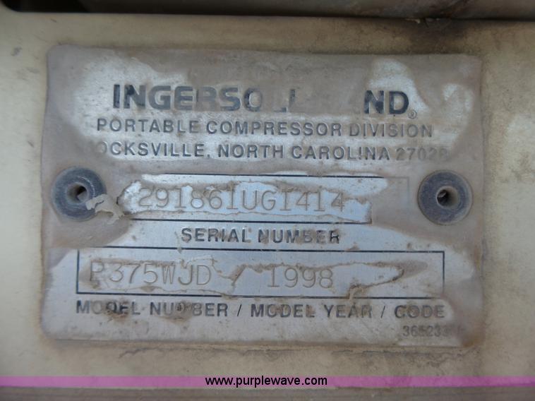 image for item DA2753 1998 Ingersoll Rand 375 air compressor