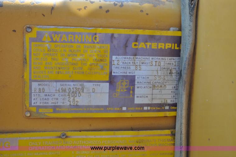 image for item G7467 Caterpillar R80 forklift