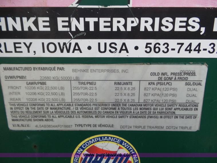 image for item L6919 2010 B&B tender trailer