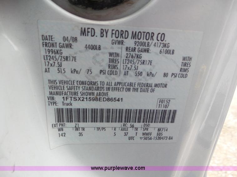 image for item L6934 2008 Ford F250 Super Duty SuperCab pickup truck