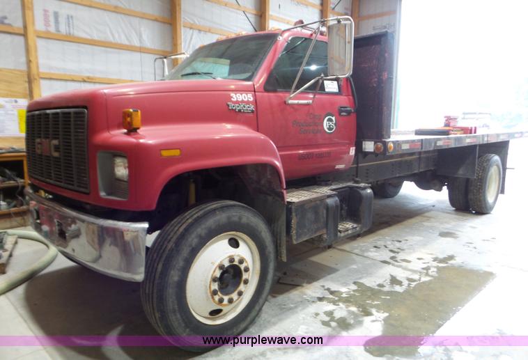 image for item L6936 1995 GMC TopKick 7000 flatbed truck