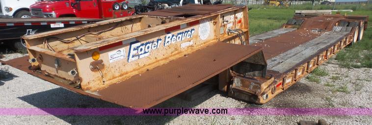 image for item K3596 1982 Eager Beaver lowboy equipment trailer