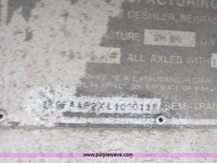 image for item K4123 1990 Reinke flatbed trailer