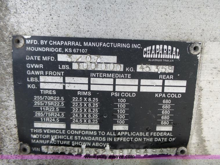 image for item K5270 2008 Chaparral drop deck trailer