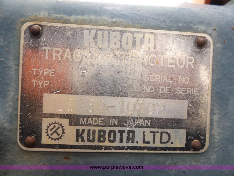 image for item BK9627 Kubota L3750 tractor