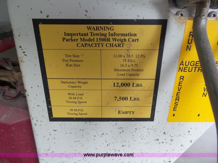 image for item BZ9819 1990 Parker 1500 gravity wagon