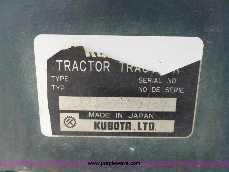 image for item DB4521 1985 Kubota L2250D MFWD tractor