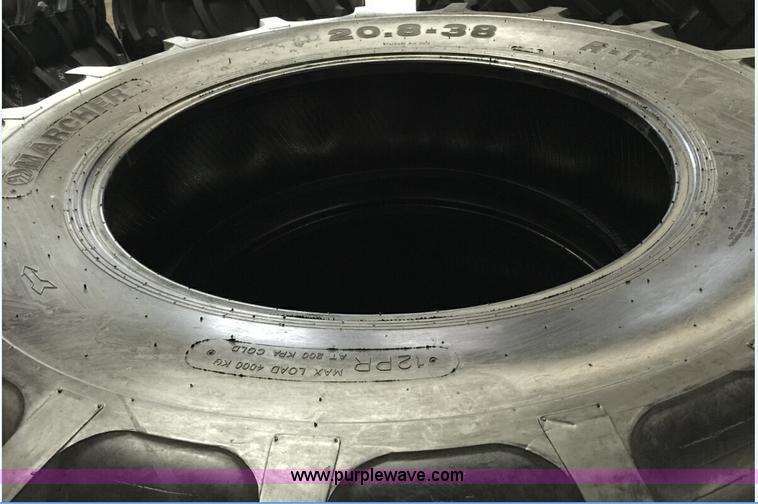 image for item F1886 (2) 20.8-38-14 PR tractor tires