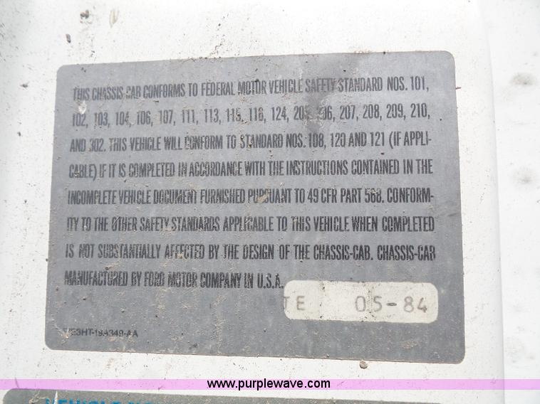 image for item K3602 1984 Ford 8000 Agritruck 1554 applicator truck