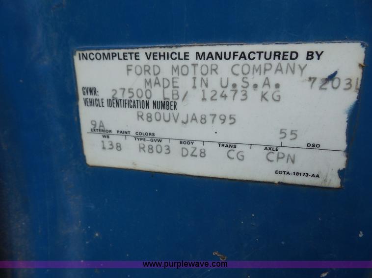 image for item K3603 1980 Ford 8000 applicator truck