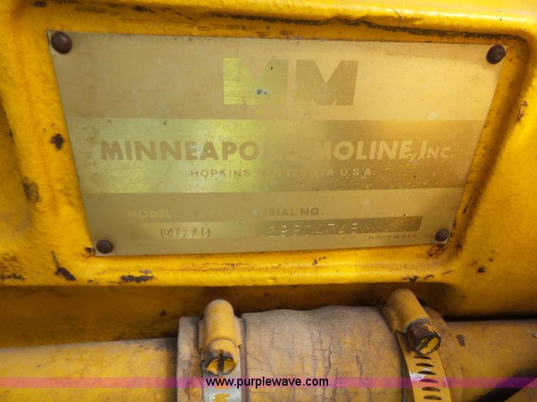 image for item K3611 1969 Minneapolis Moline Super M670 tractor
