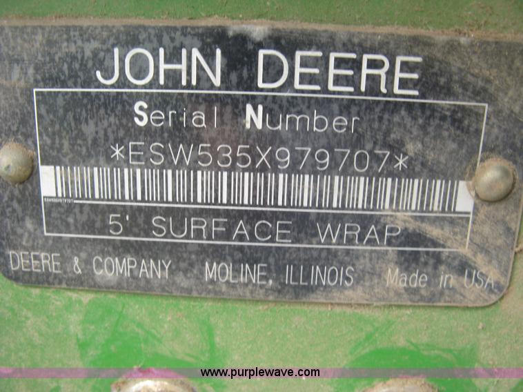 image for item L3845 John Deere 535 round baler