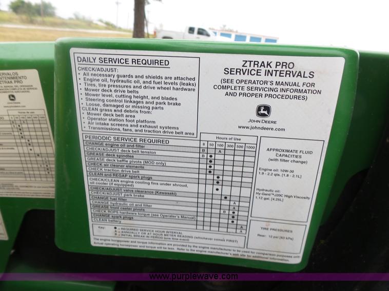 image for item L4772 2015 John Deere Z910A Ez-Trak Z-Trak Pro ZTR lawn mower