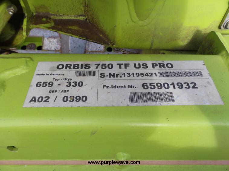 image for item L6606 2012 Claas Orbis 750 row crop head