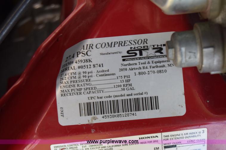 image for item AS9652 North Star air compressor