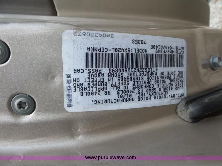 image for item BK9632 2001 Toyota Camry