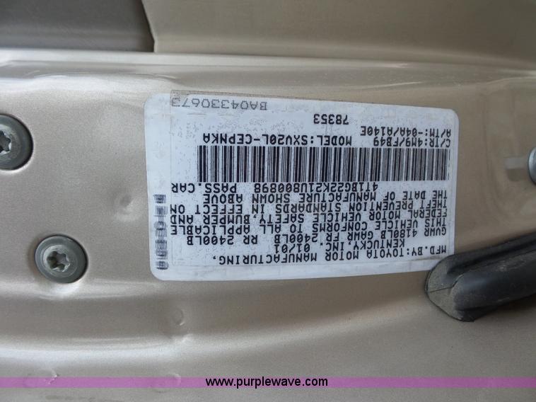 image for item BK9632 2001 Toyota Camry
