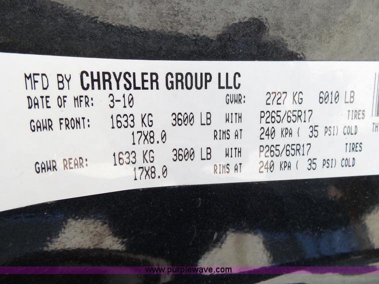 image for item BM9669 2010 Dodge Dakota Crew Cab pickup truck