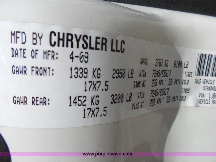 image for item BM9675 2009 Jeep Grand Cherokee SUV