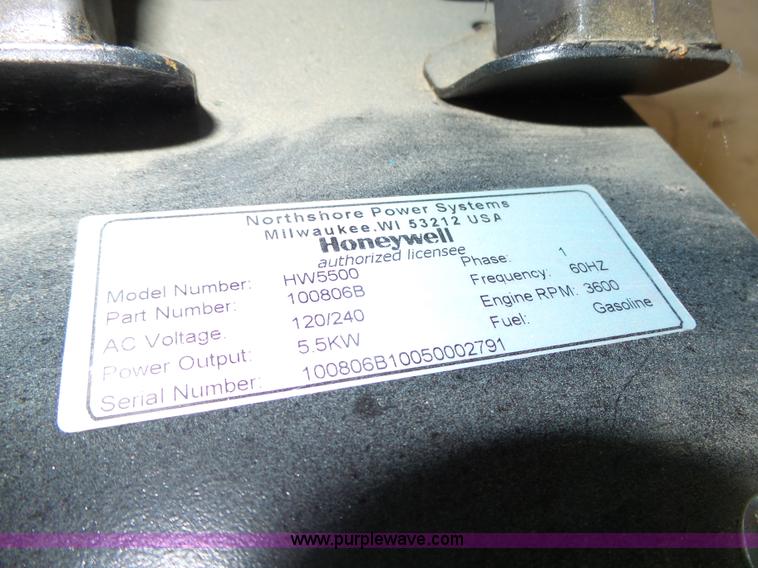 image for item BX9184 Honeywell HW5500 generator
