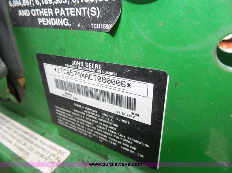 image for item BX9199 2012 John Deere 657A Quik Trak Pro lawn mower