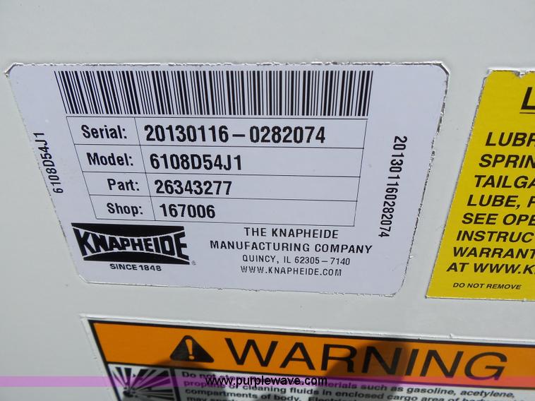 image for item CC9323 Kanpheide 6108D54J1 utility bed