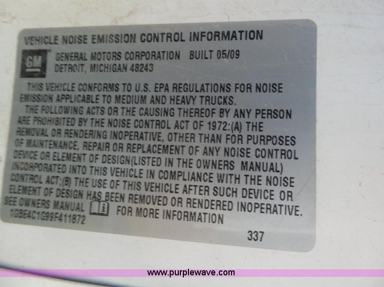 image for item DA4506 2009 Chevrolet C4500 truck cab and chassis