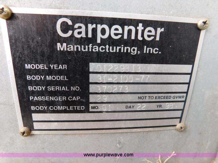 image for item DA8799 1996 Chevrolet P30 school bus