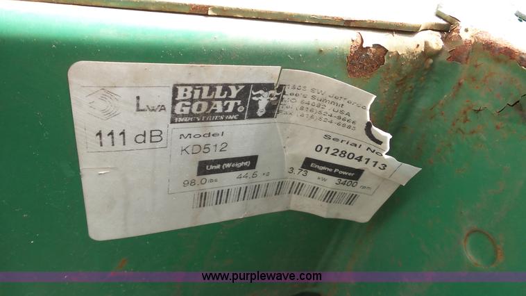 image for item DA8805 Billy Goat lawn vacuum
