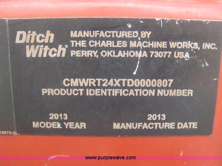 image for item J2757 2013 Ditch Witch RT24 trencher