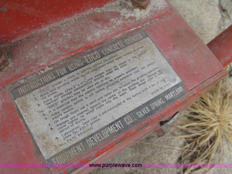 image for item J2759 Edco 2EC concrete sander/grinder