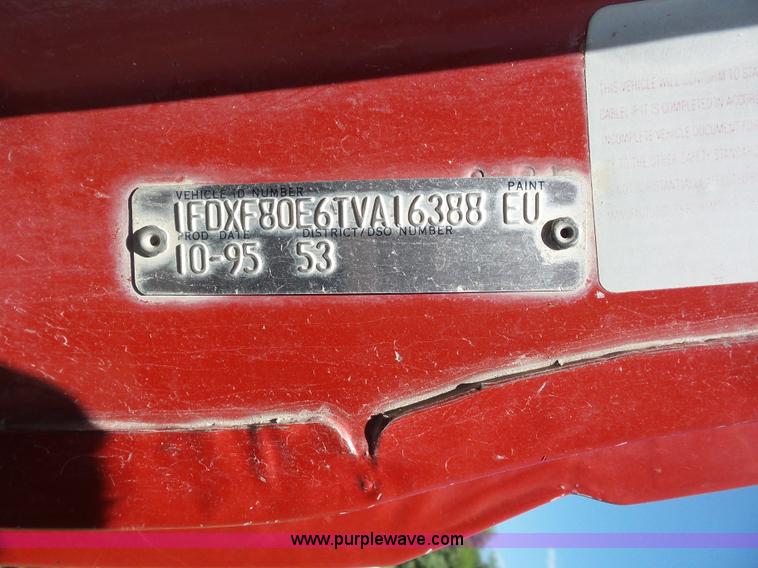 image for item K1696 1996 Ford F800 Super Duty Jetter vacuum truck